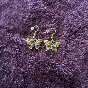 Hand- made Butterfly Earrings